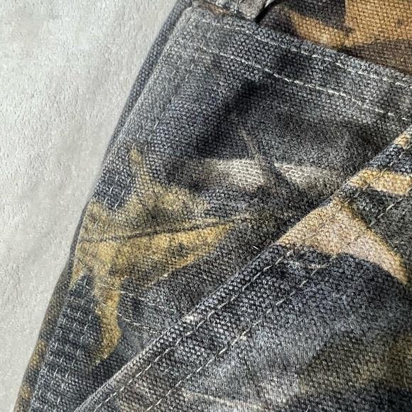Vintage B191 CMO Carhartt RealTree 38W Carpenter Shorts Duck Canvas Camo VTG - Picture 8 of 15